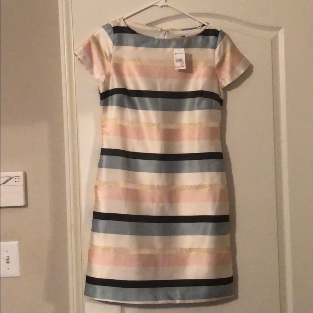 Cute Pink, White, Blue & Gold Dress